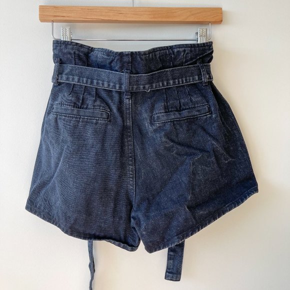 Bluenotes High Waisted Black Jean Shorts Belted XS - Picture 5 of 6
